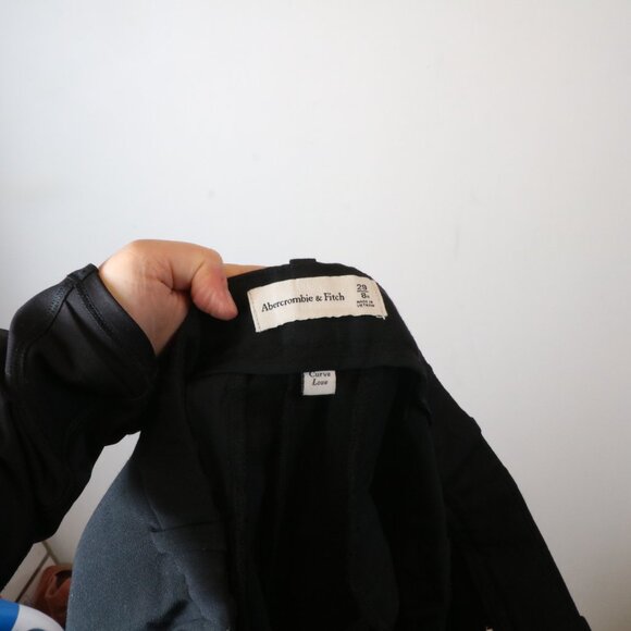 Abercrombie & Fitch Curve Love Tailored Trouser Pants Womens 8 Black High Rise - Picture 4 of 5